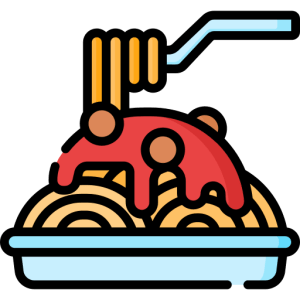 pasta pomodoro icona - capodanno