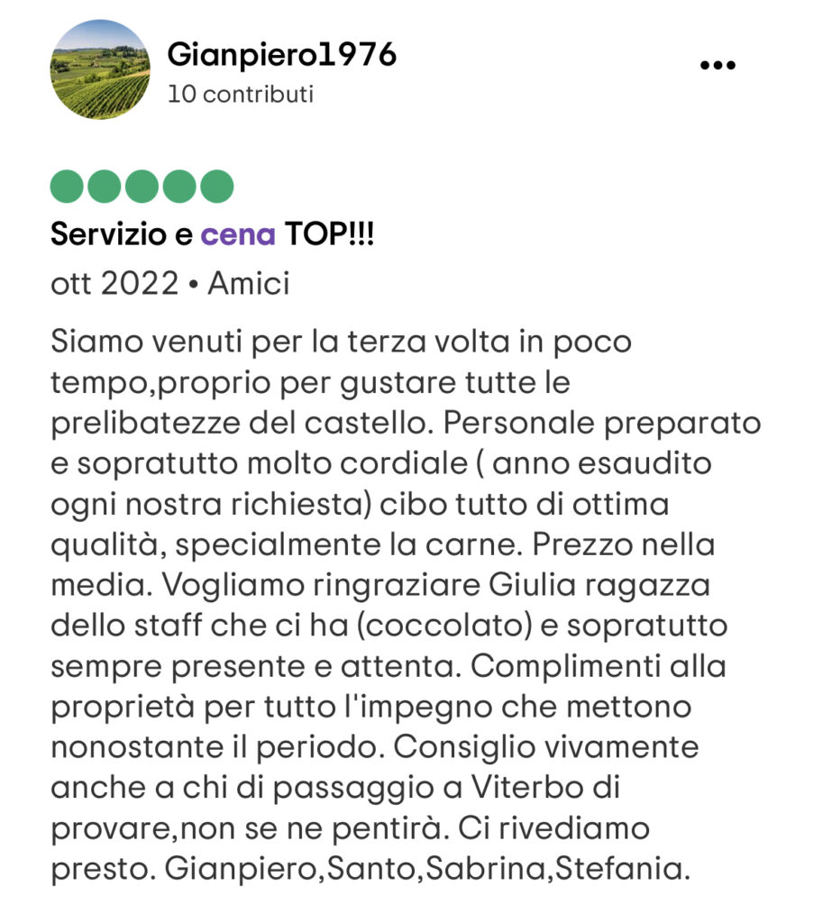Toto's Viterbo recensioni 1