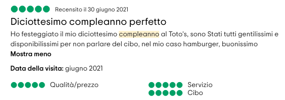 Totos Viterbo recensioni 5