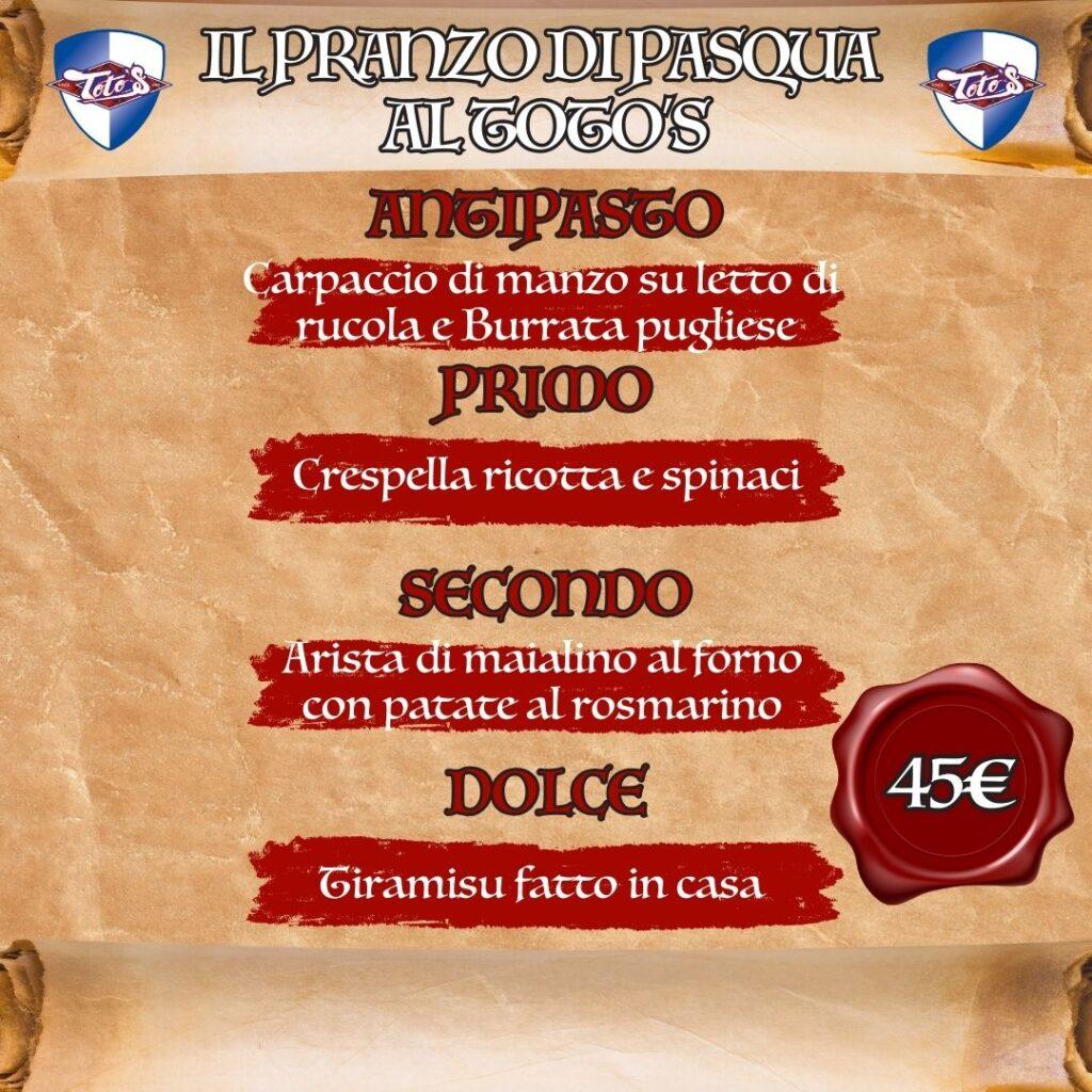 menu’ pasqua 2025